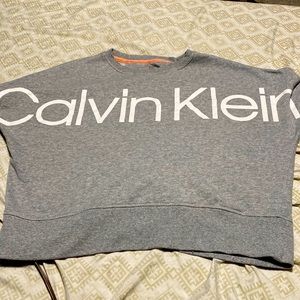 Half cropped Calvin Klein lounge sweatshirt fairly worn no stretching in fabric